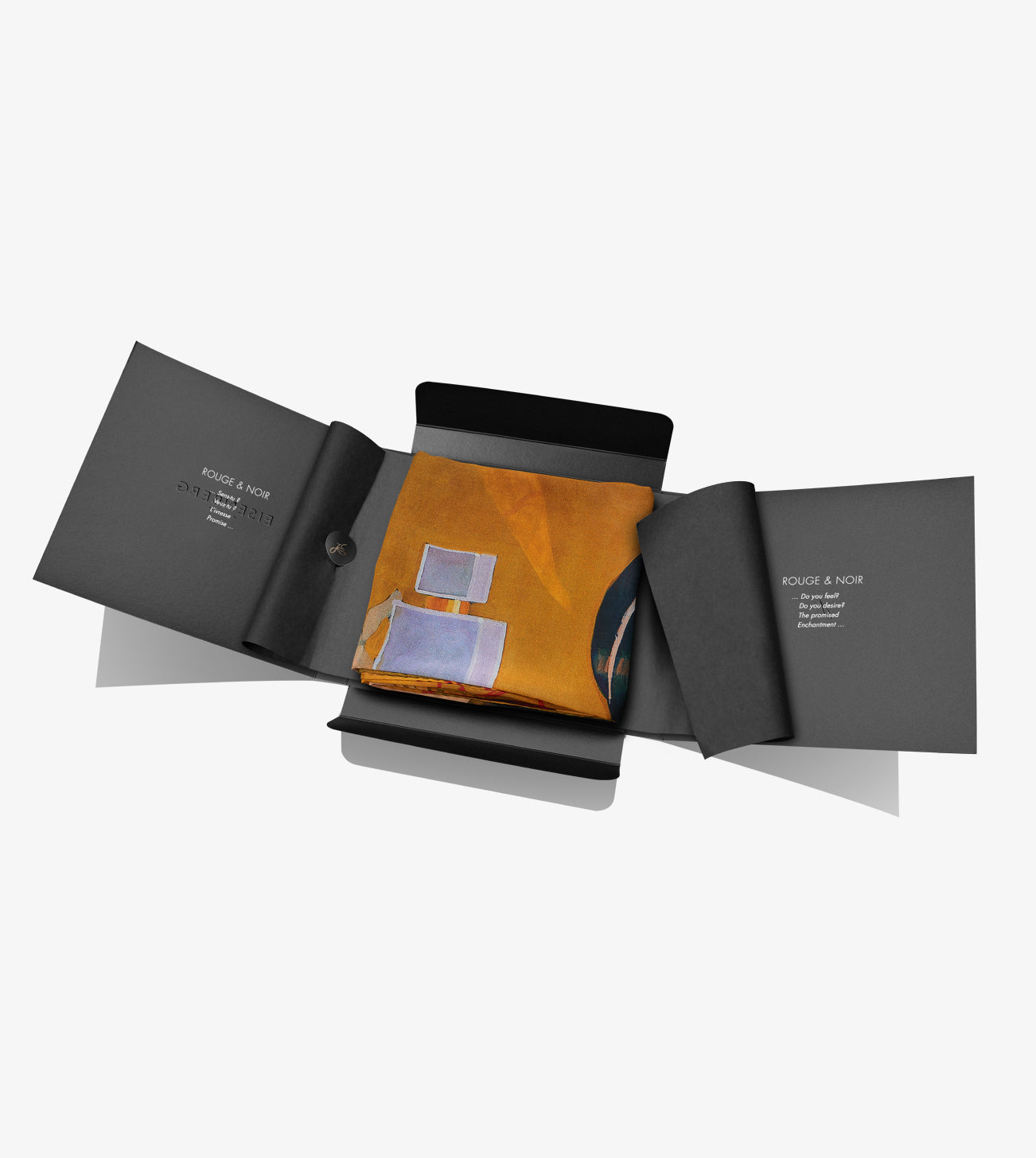 Foulard en soie - ROUGE ET NOIR INTENSE